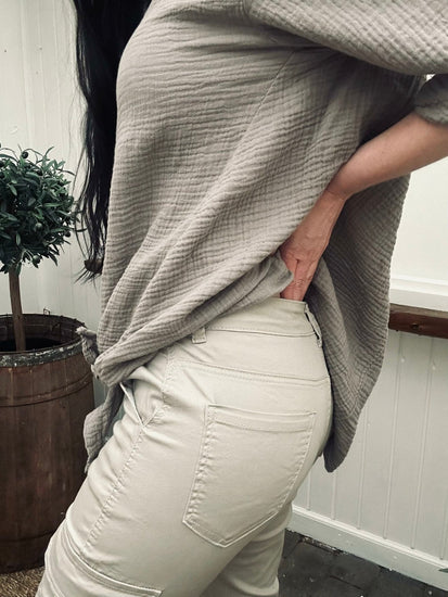 Bukser Cargo beige - VIAMAJA.DK