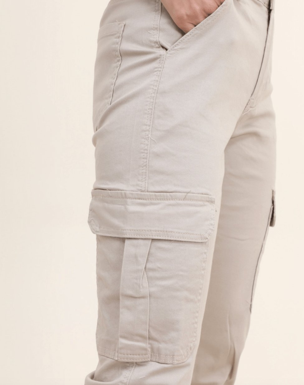 Bukser Cargo beige - VIAMAJA.DK