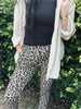 Bukser Leopard med stretch - Taupe