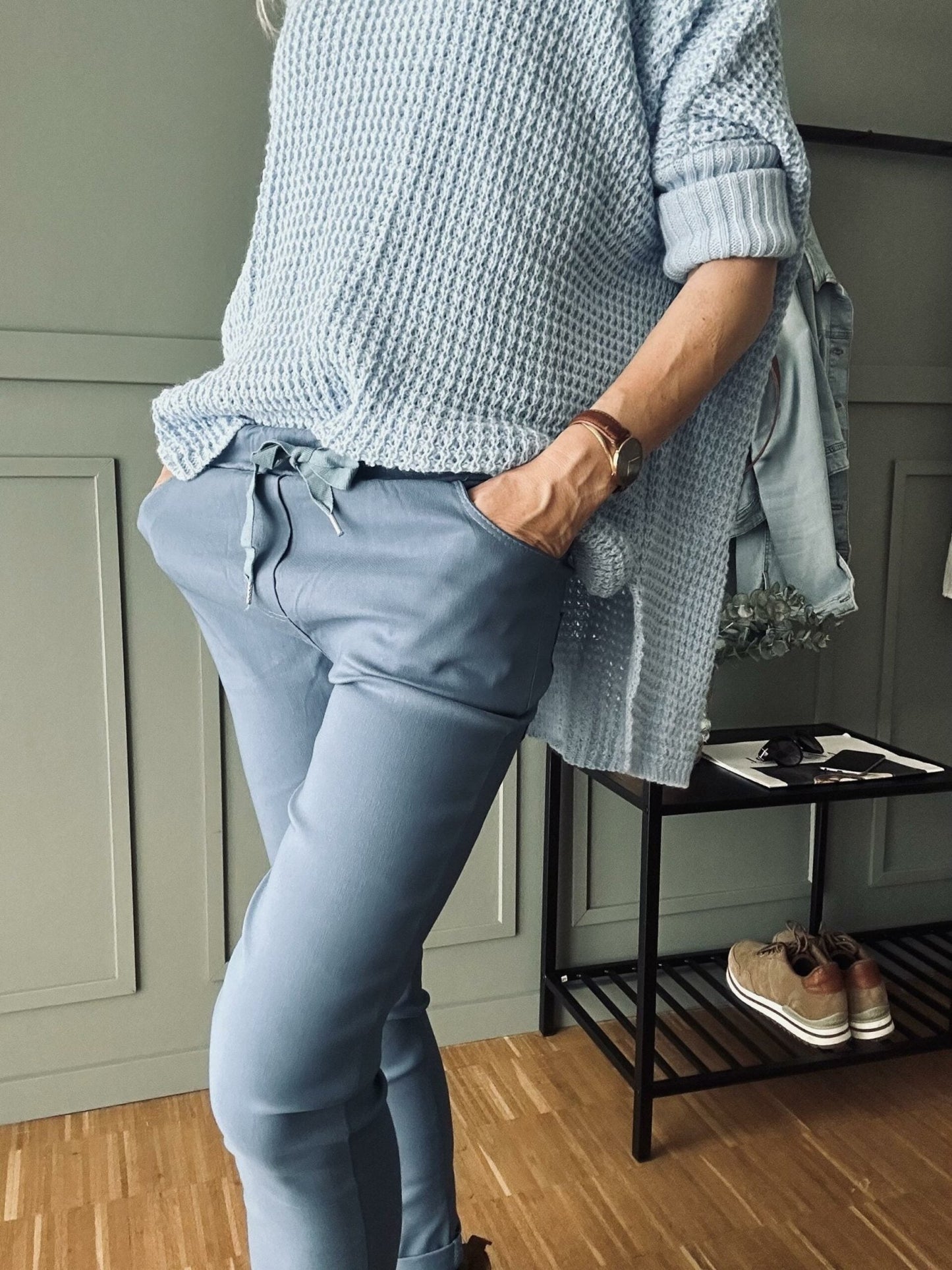 Bukser med stretch – Blue - VIAMAJA.DK