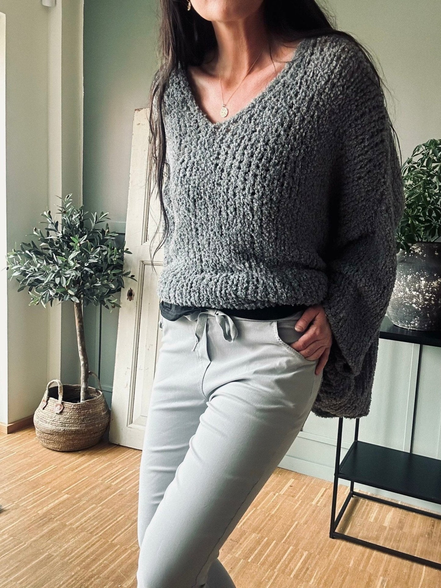 Bukser med stretch – Grey - VIAMAJA.DK