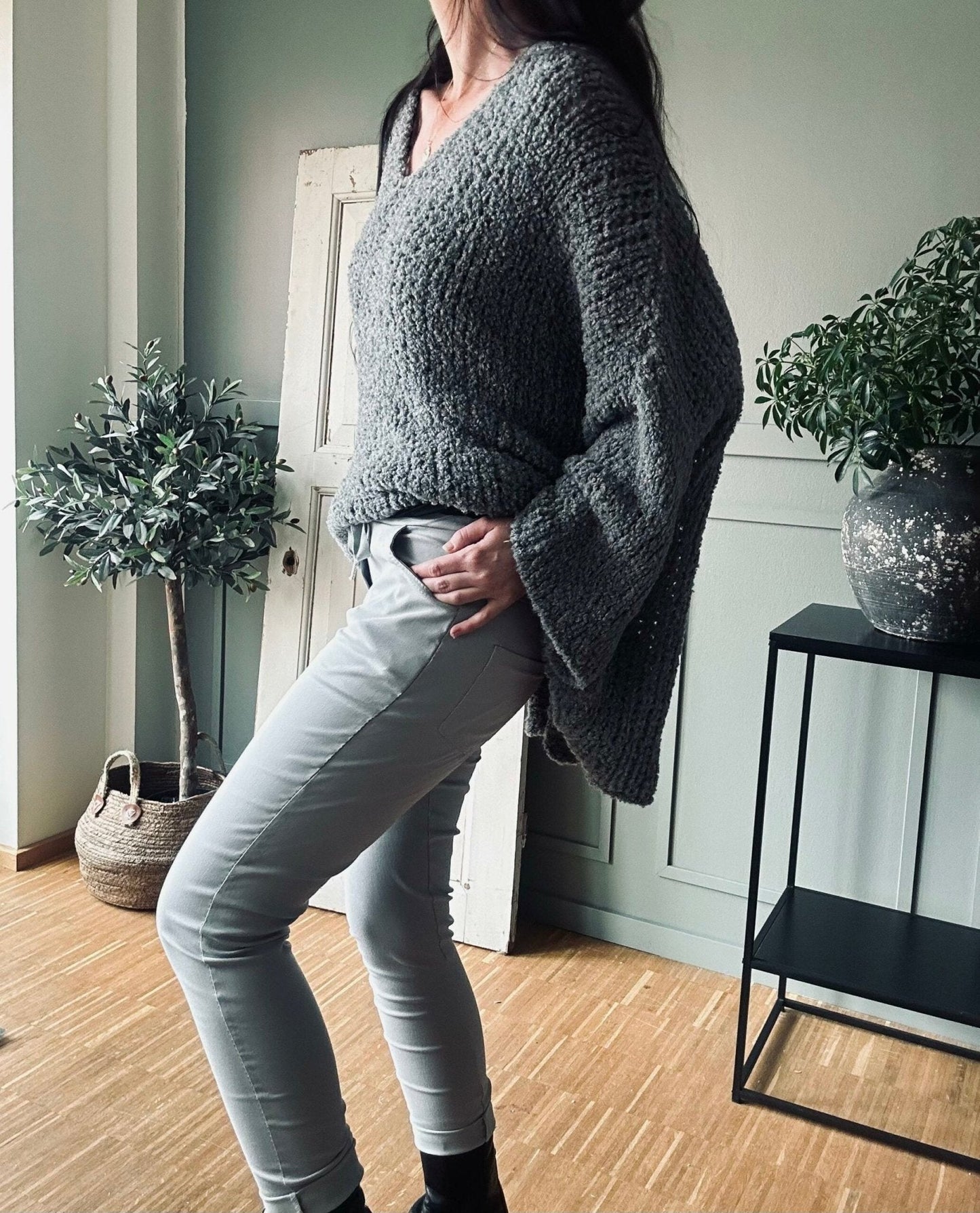Bukser med stretch – Grey - VIAMAJA.DK