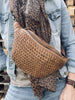 Bumbag flettet læder - Nature