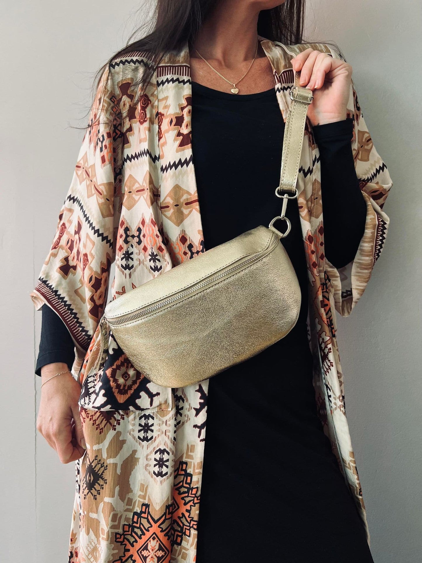 Bumbag Golden leather - VIAMAJA.DK