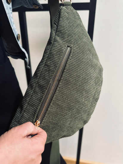 Bumbag - Kaki fløjl - VIAMAJA.DK