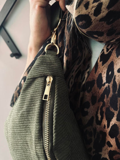 Bumbag - Kaki fløjl - VIAMAJA.DK