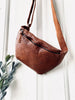 Bumbag KATIE flet - Dark cognac