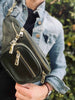 Bumbag MAY - Dark green med Guld
