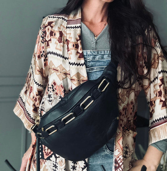 Bumbag Paula Gold i blødt lammeskind - VIAMAJA.DK