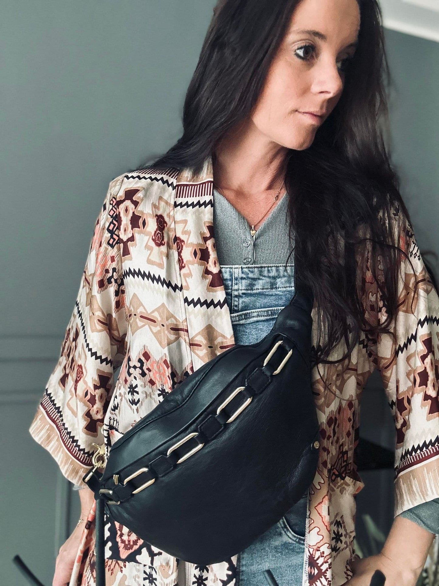 Bumbag Paula Gold i blødt lammeskind - VIAMAJA.DK