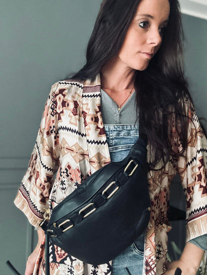 Bumbag Paula Gold i blødt lammeskind - VIAMAJA.DK