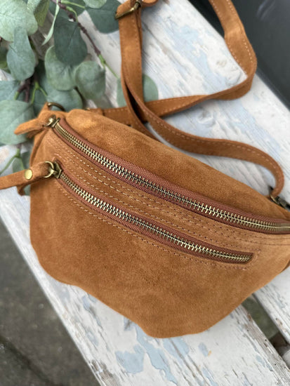 Bumbag Ruskind Cognac - VIAMAJA.DK