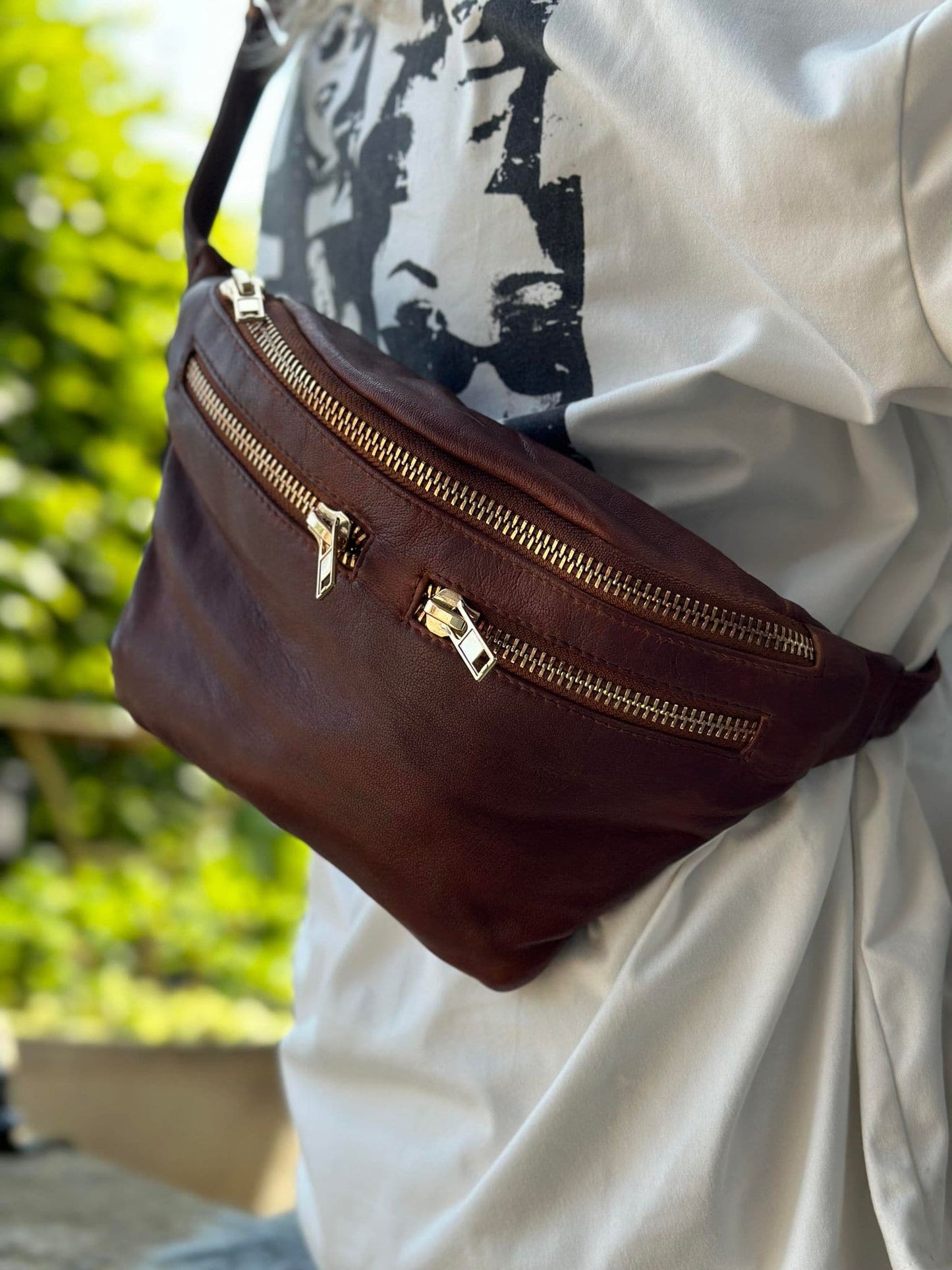 Bumbag SPRING Dark cognac - VIAMAJA.DK