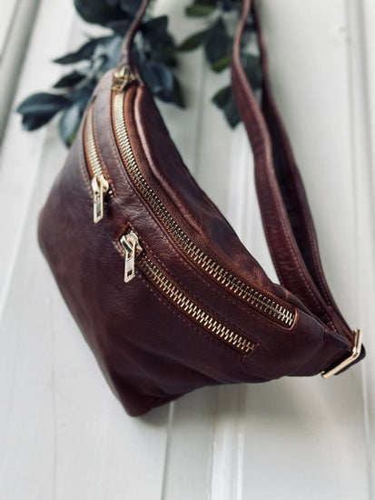 Bumbag SPRING Dark cognac - VIAMAJA.DK