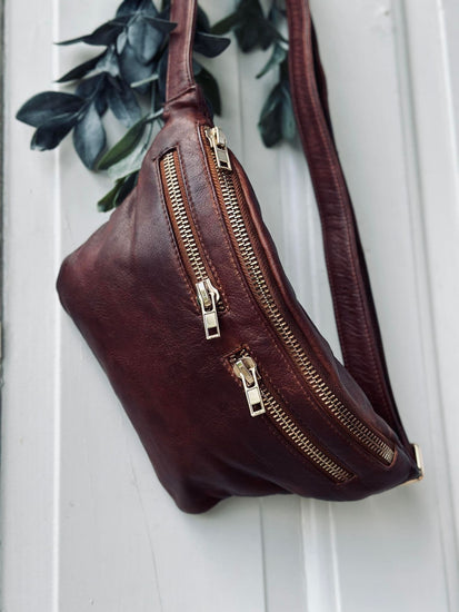 Bumbag SPRING Dark cognac - VIAMAJA.DK