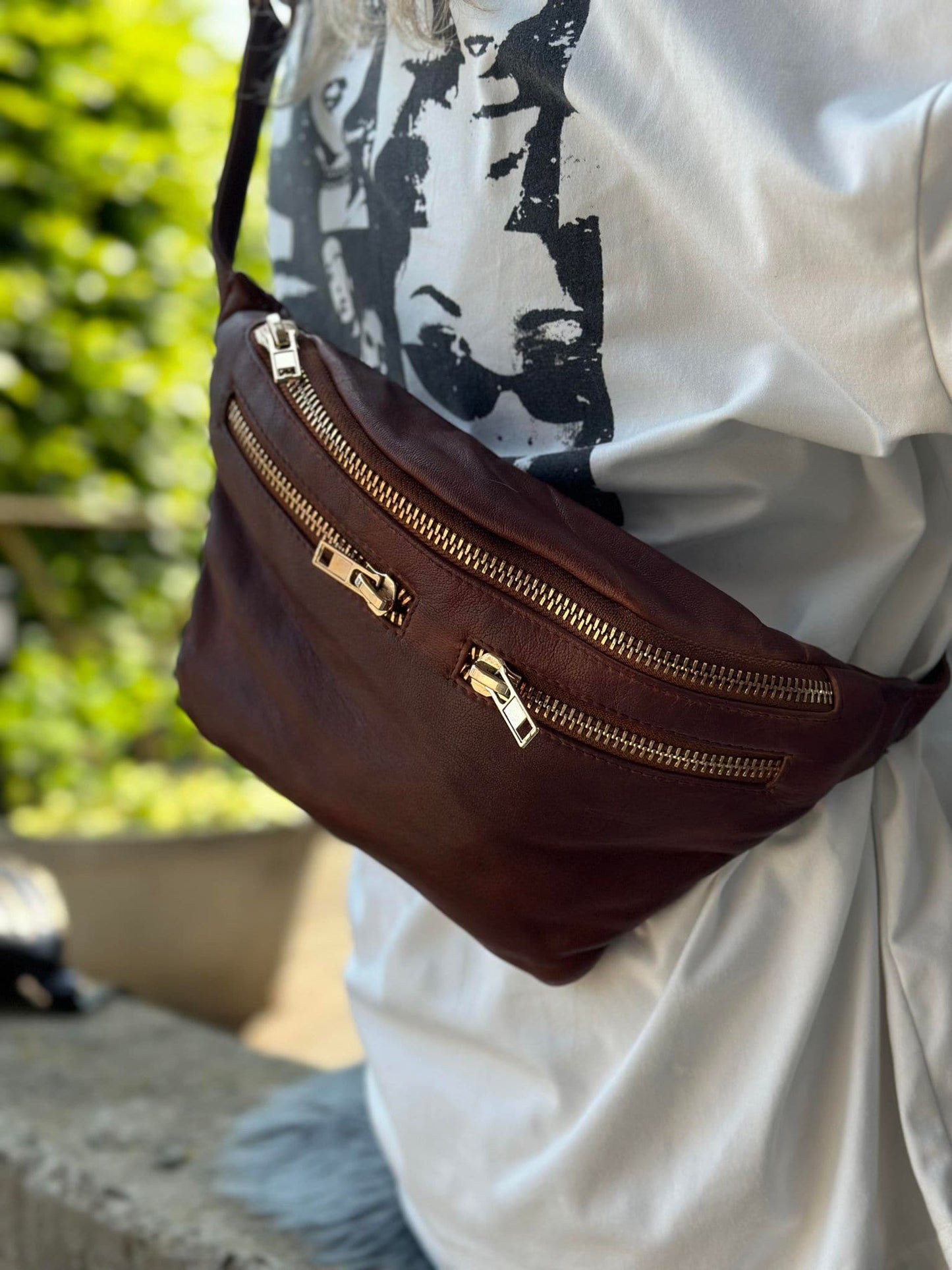 Bumbag SPRING Dark cognac - VIAMAJA.DK