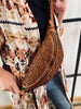 Bumbag - Unik cognac flet mønster