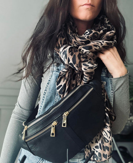 Bumbag ZIPPER Black / Gold - VIAMAJA.DK