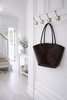 Shopper croco i skind - Brown