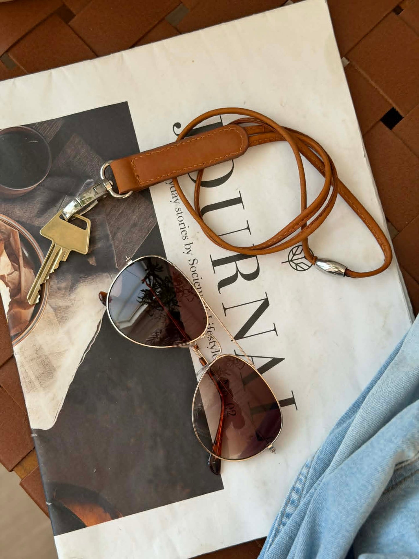 Keyhanger cognac