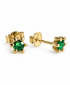 Ørestikker GIA EMERALD 18K forgyldt