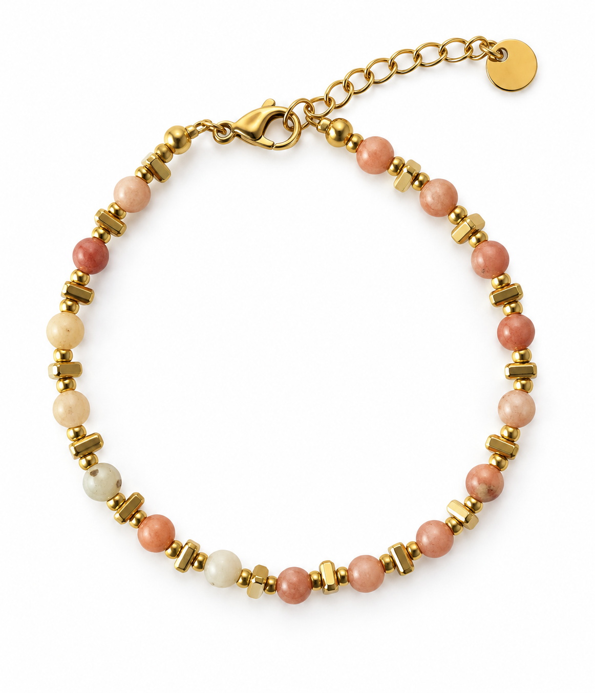 Armbånd TILDE - Natursten - Natur Rose