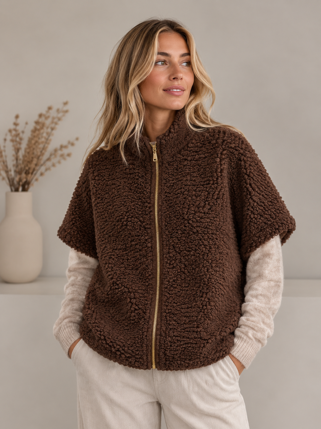 Vest Teddy brown