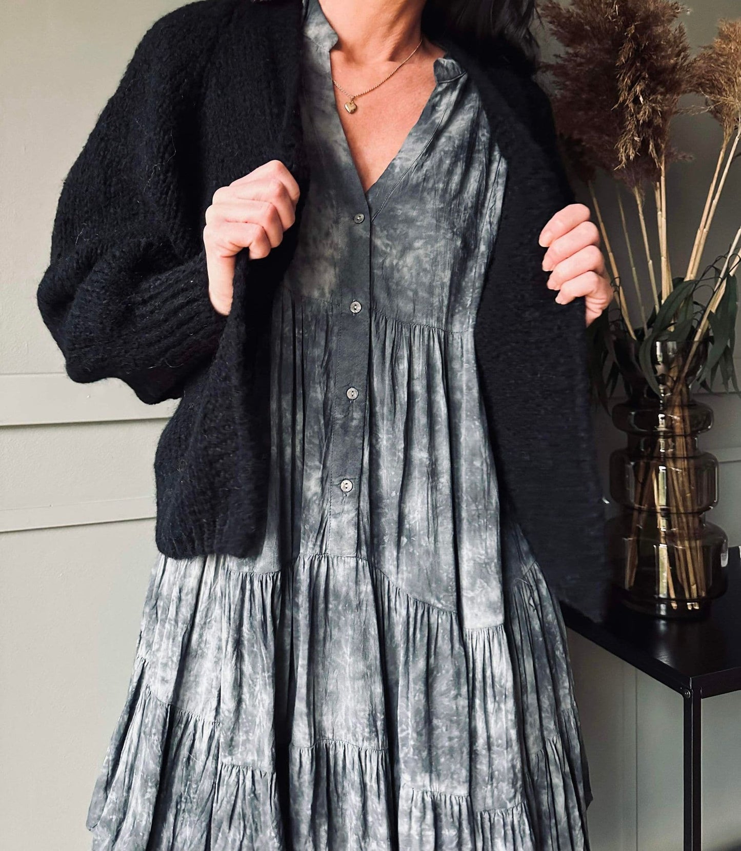 Cardigan Black Mohair mix - VIAMAJA.DK