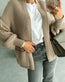 Cardigan Emma dark beige - VIAMAJA.DK