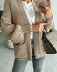 Cardigan Emma dark beige - VIAMAJA.DK