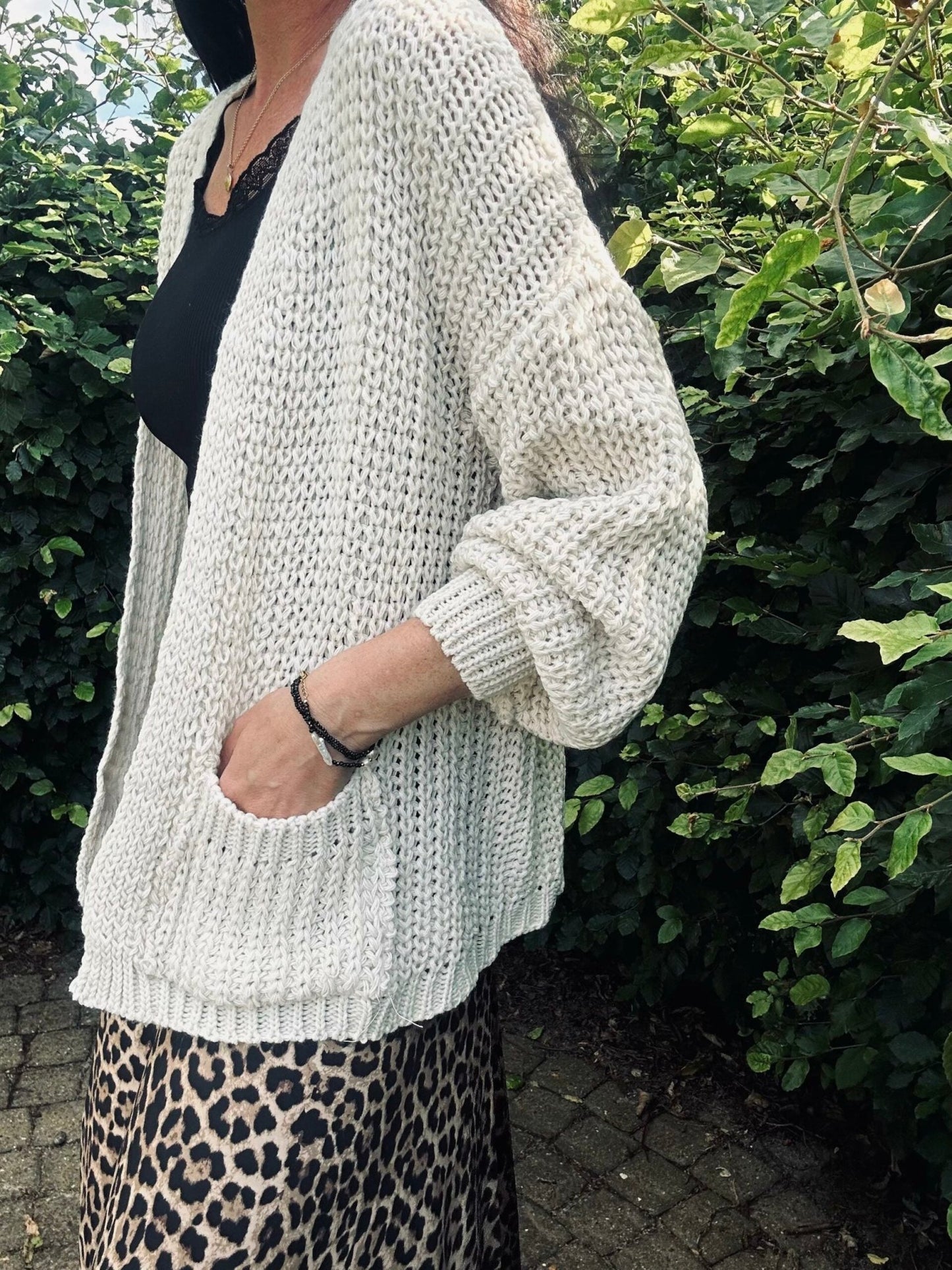 Cardigan Emma Lys beige - VIAMAJA.DK