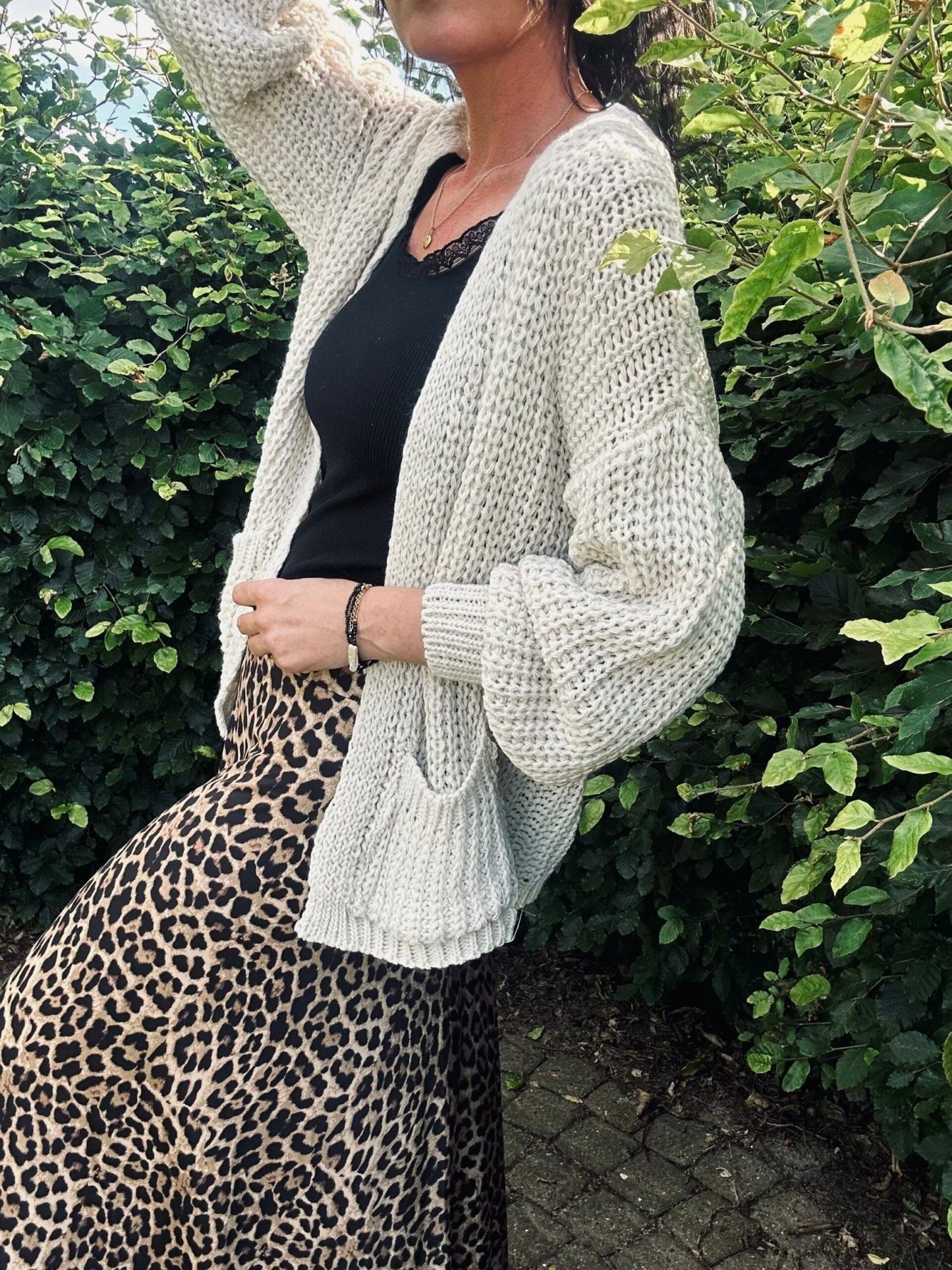 Cardigan Emma Lys beige - VIAMAJA.DK