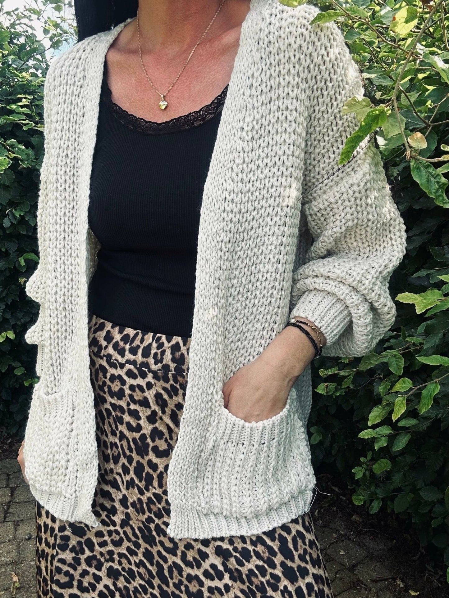 Cardigan Emma Lys beige - VIAMAJA.DK