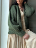 Cardigan Green Mohair mix