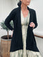 Cardigan Long style - Black - VIAMAJA.DK