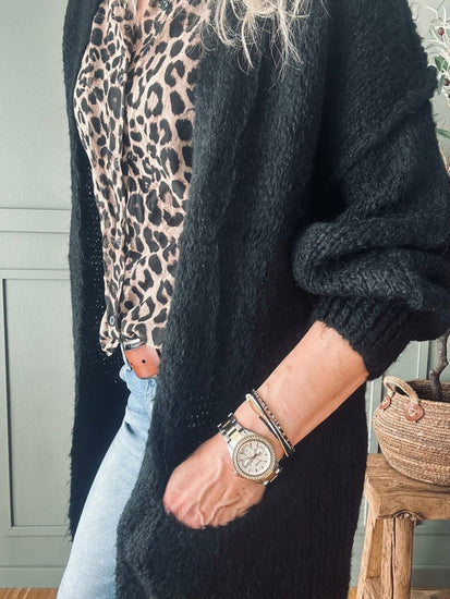 Cardigan Megan black - VIAMAJA.DK