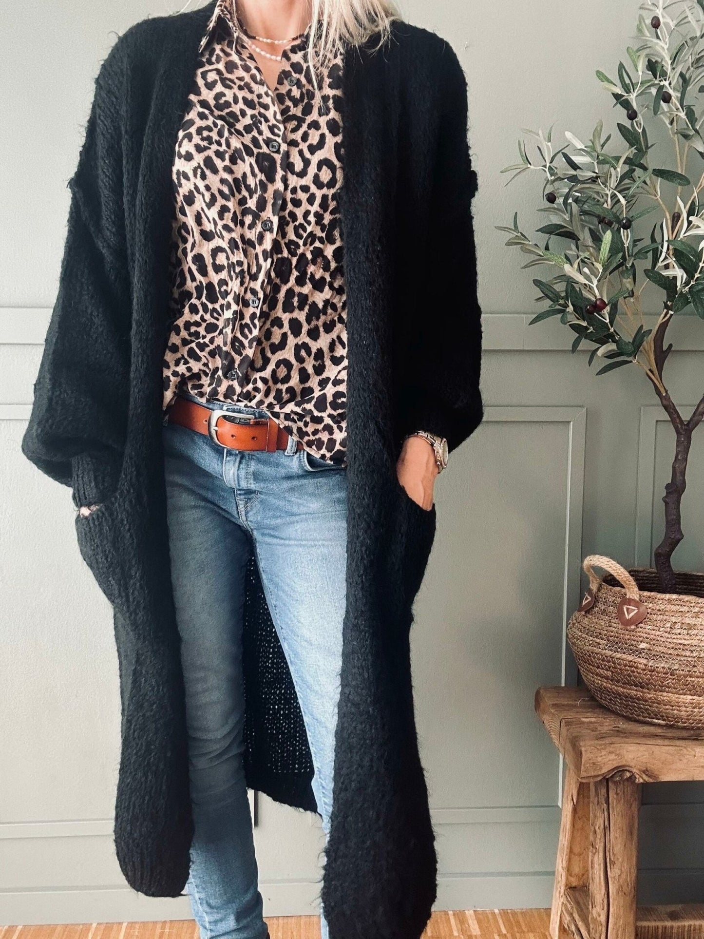 Cardigan Megan black - VIAMAJA.DK
