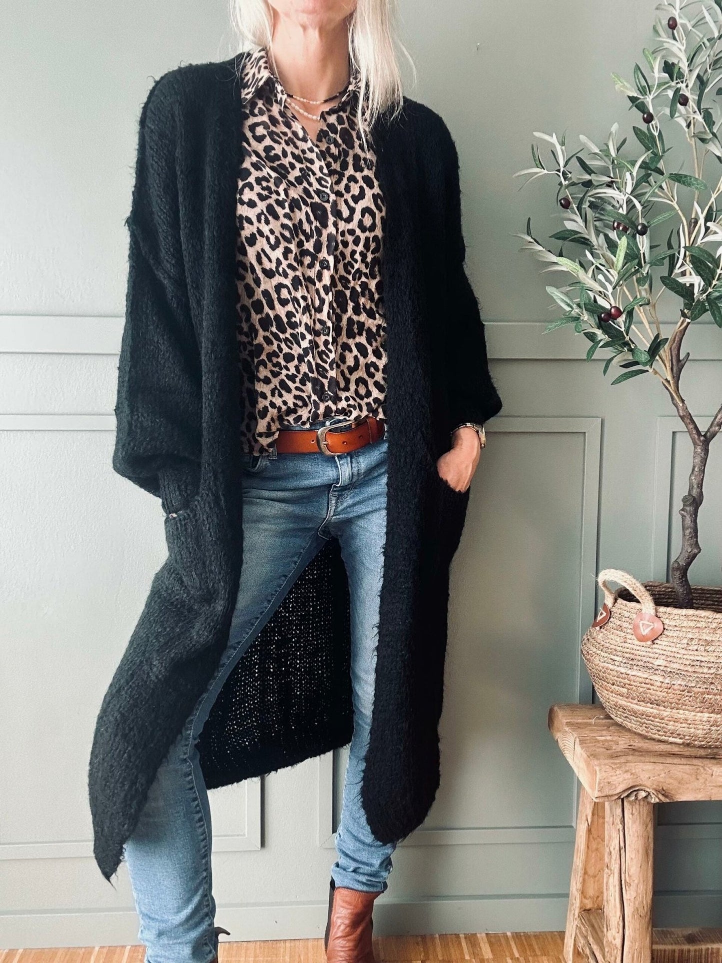 Cardigan Megan black - VIAMAJA.DK