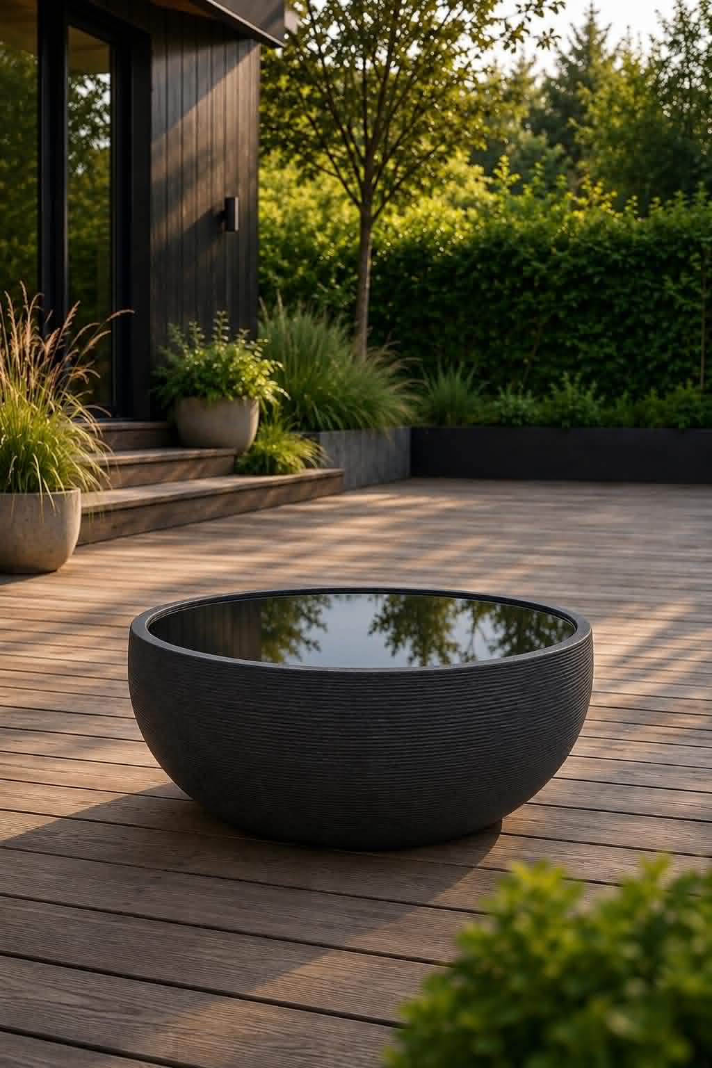 Spejlbassin black garden