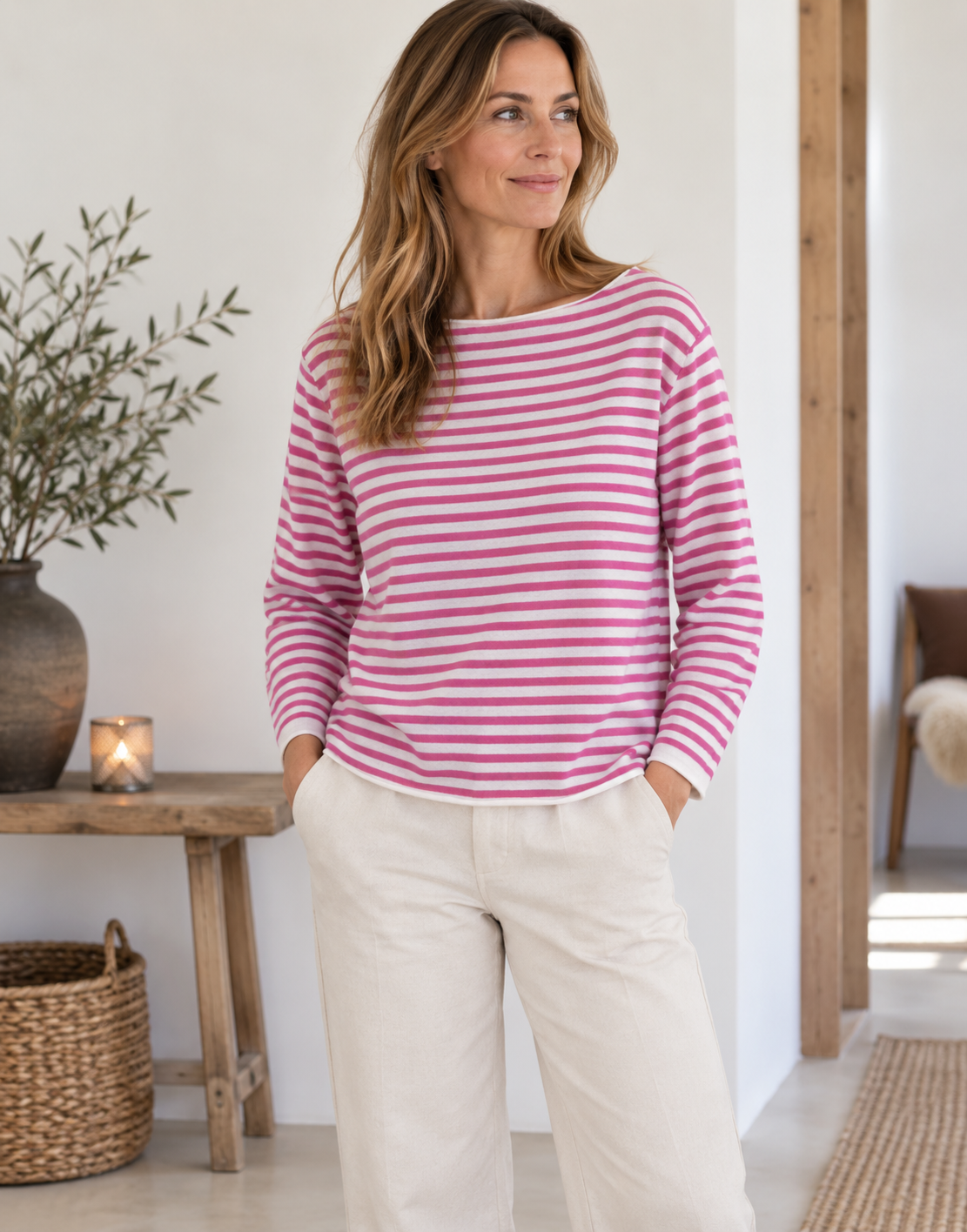 Bluse Cashmere mix - Rose