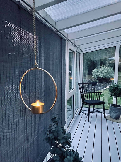 Cirkel ophæng til fyrfadslys – Guld – Ø20 - VIAMAJA