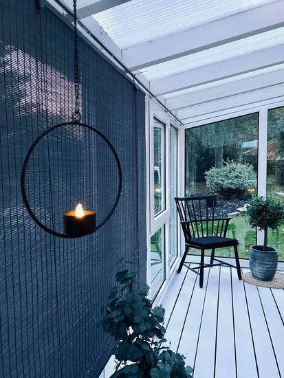 Cirkel ophæng til fyrfadslys - Sort Ø15 - VIAMAJA
