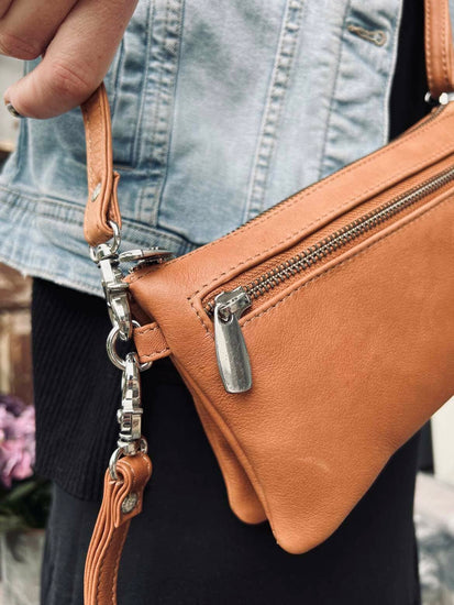 Clutch - FLORA Cognac - VIAMAJA.DK