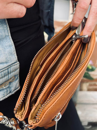 Clutch - FLORA Cognac - VIAMAJA.DK
