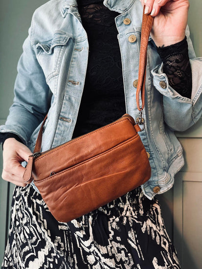 Clutch Jelva Cognac - VIAMAJA.DK