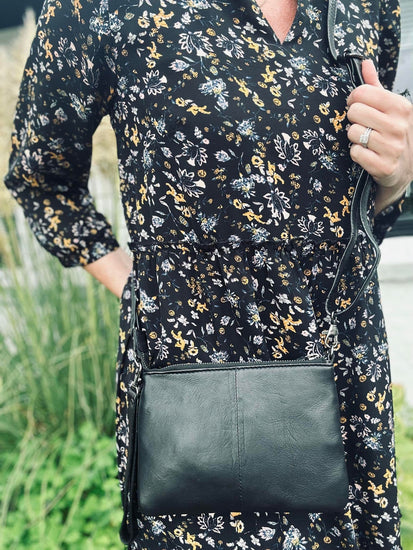 Clutch leather - Black - VIAMAJA.DK