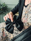 Clutch med sløjfe – Black leather - VIAMAJA.DK