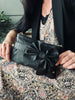Clutch med sløjfe – Black leather