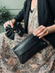 Clutch med sløjfe – Black leather - VIAMAJA.DK