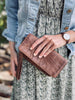Clutch MILO lækker skindkvalitet – CHESTNUT
